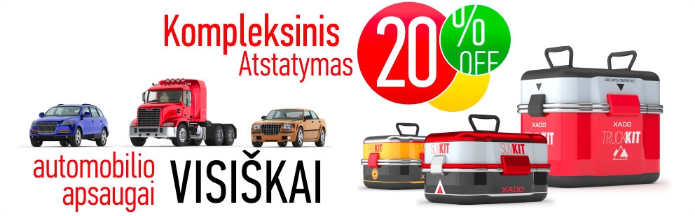Rinkiniai, skirti visapusiškam automobilių, visureigių, krovininių automobilių, motociklų, dviračių ir ginklų apdorojimui