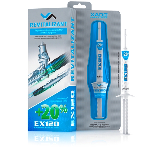 XADO Revitalizantas EX120 vairo stiprintuvams ir kitai hidraulinei technikai    